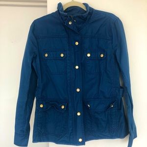 JCrew Waxed Cotton Jacket Royal Blue